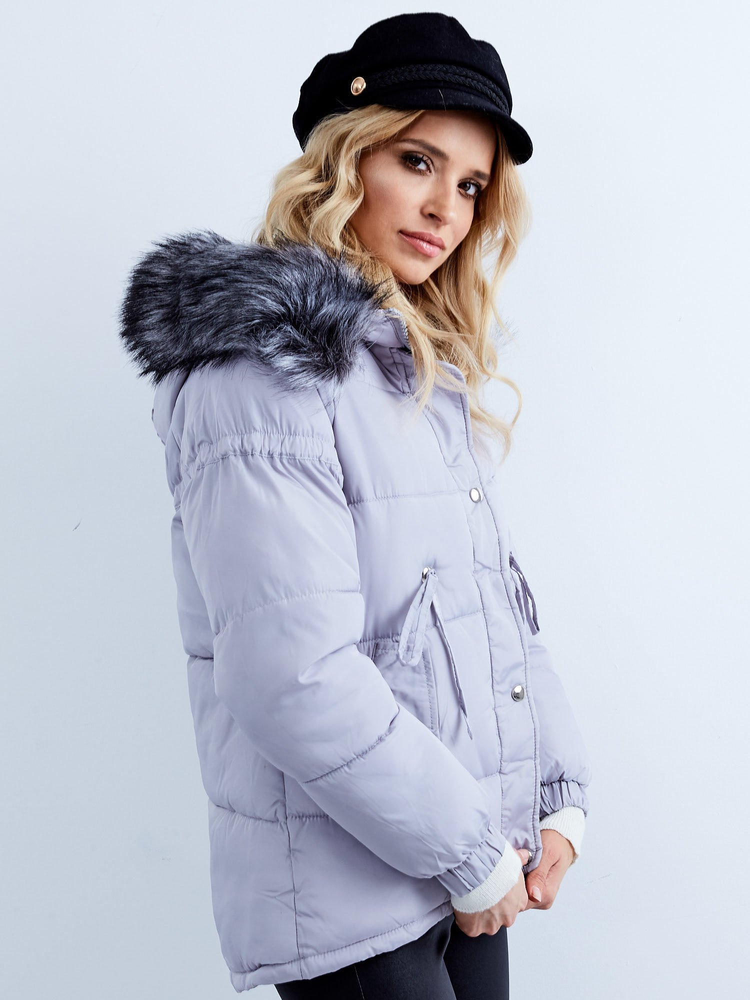 Dámska sivá zimná bunda YP-KR-bx4195.57P-gray Veľkosť: S