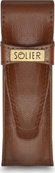 Hnedé pánske kožené puzdro na pero SOLIER SA12 VINTAGE BROWN Veľkosť: ONE SIZE