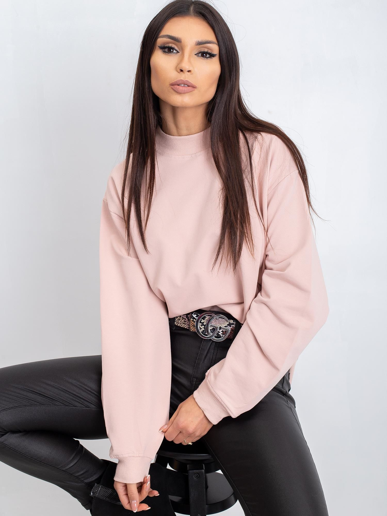 Dámska ružová mikina RV-BL-5185.93P-pink Veľkosť: L/XL