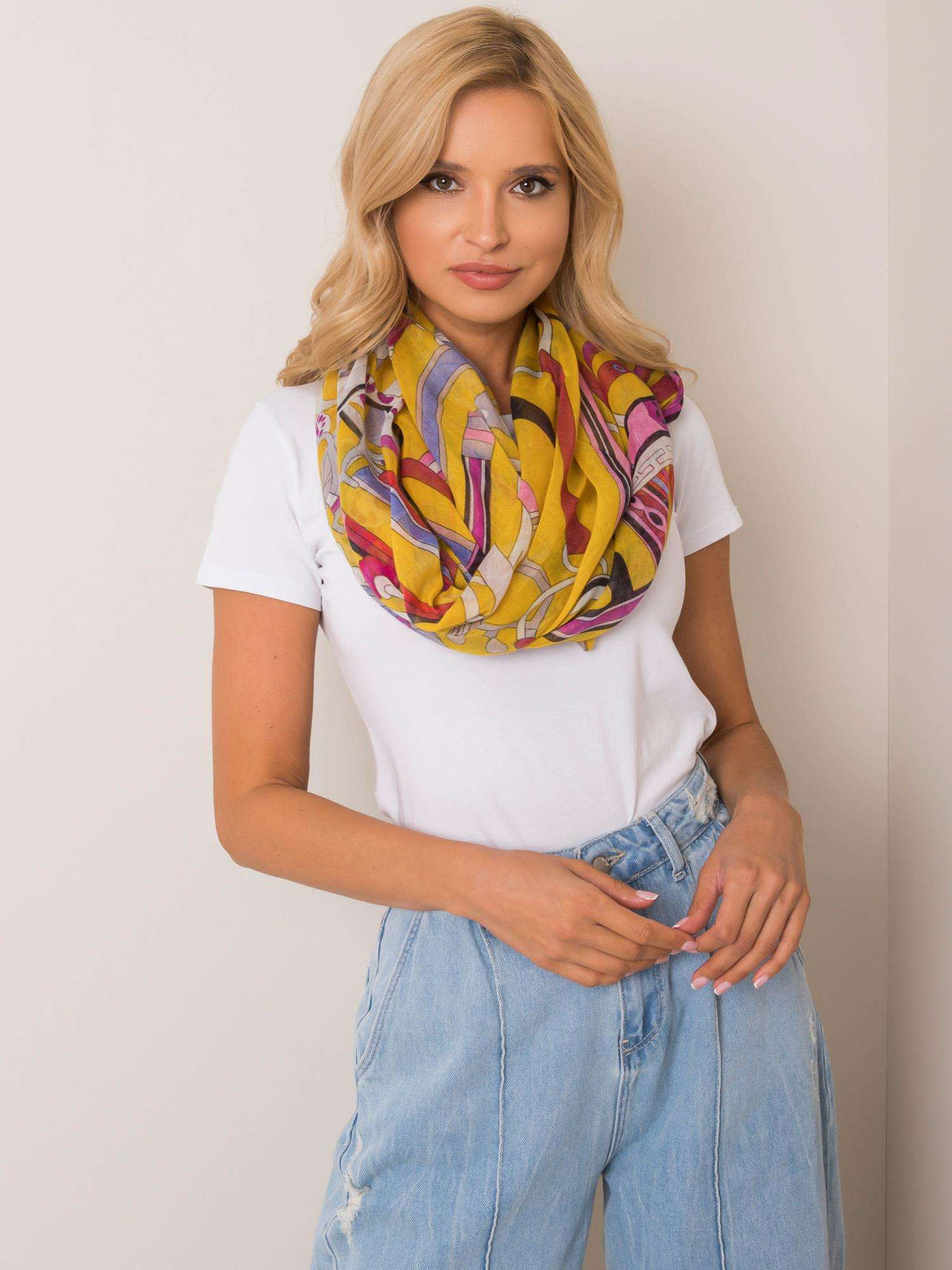 Dámska žltá šatka AT-CH-RS120980-yellow Veľkosť: ONE SIZE