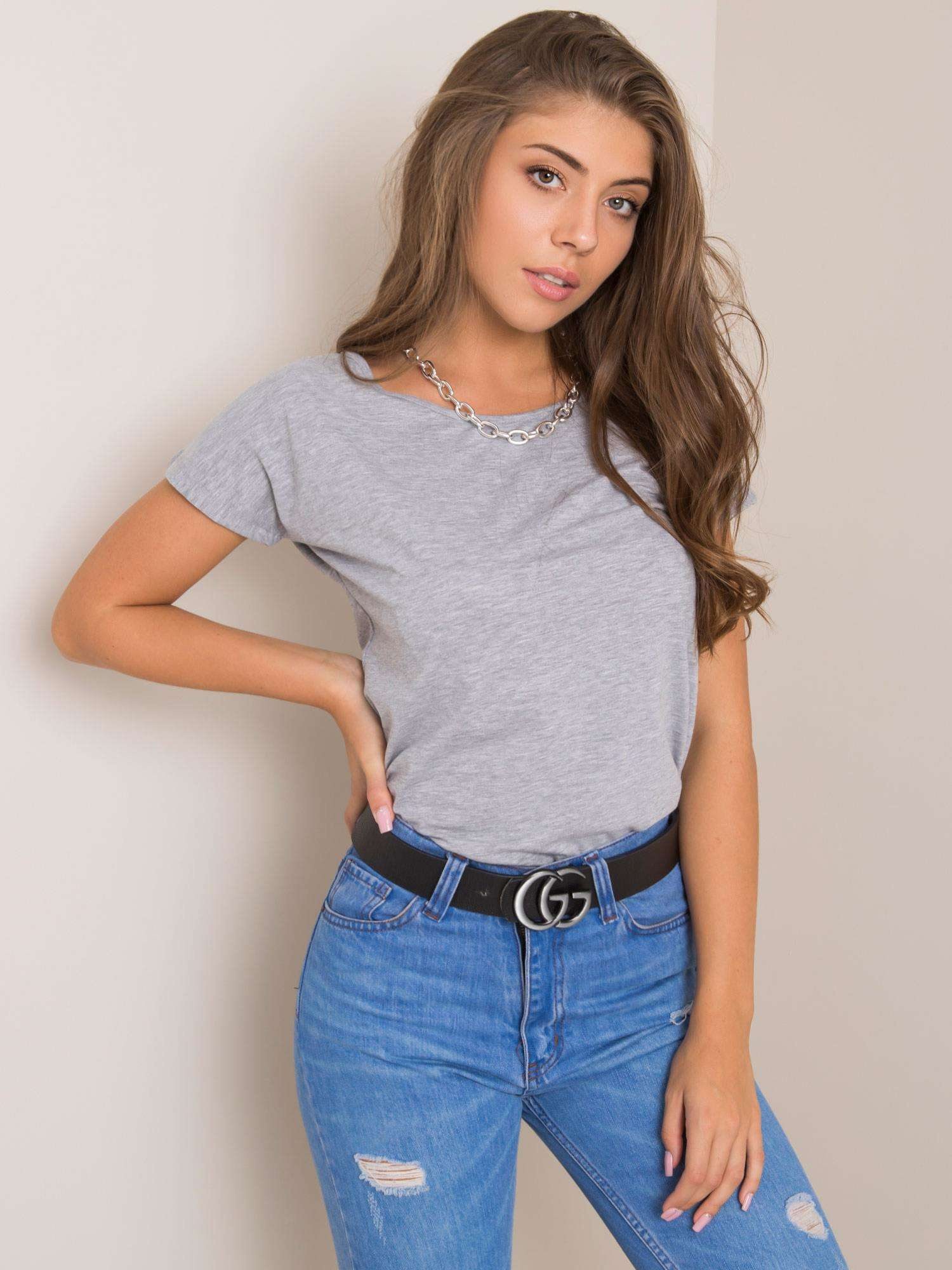 Šedé dámske tričko RV-BZ-4622.04-grey Veľkosť: XL