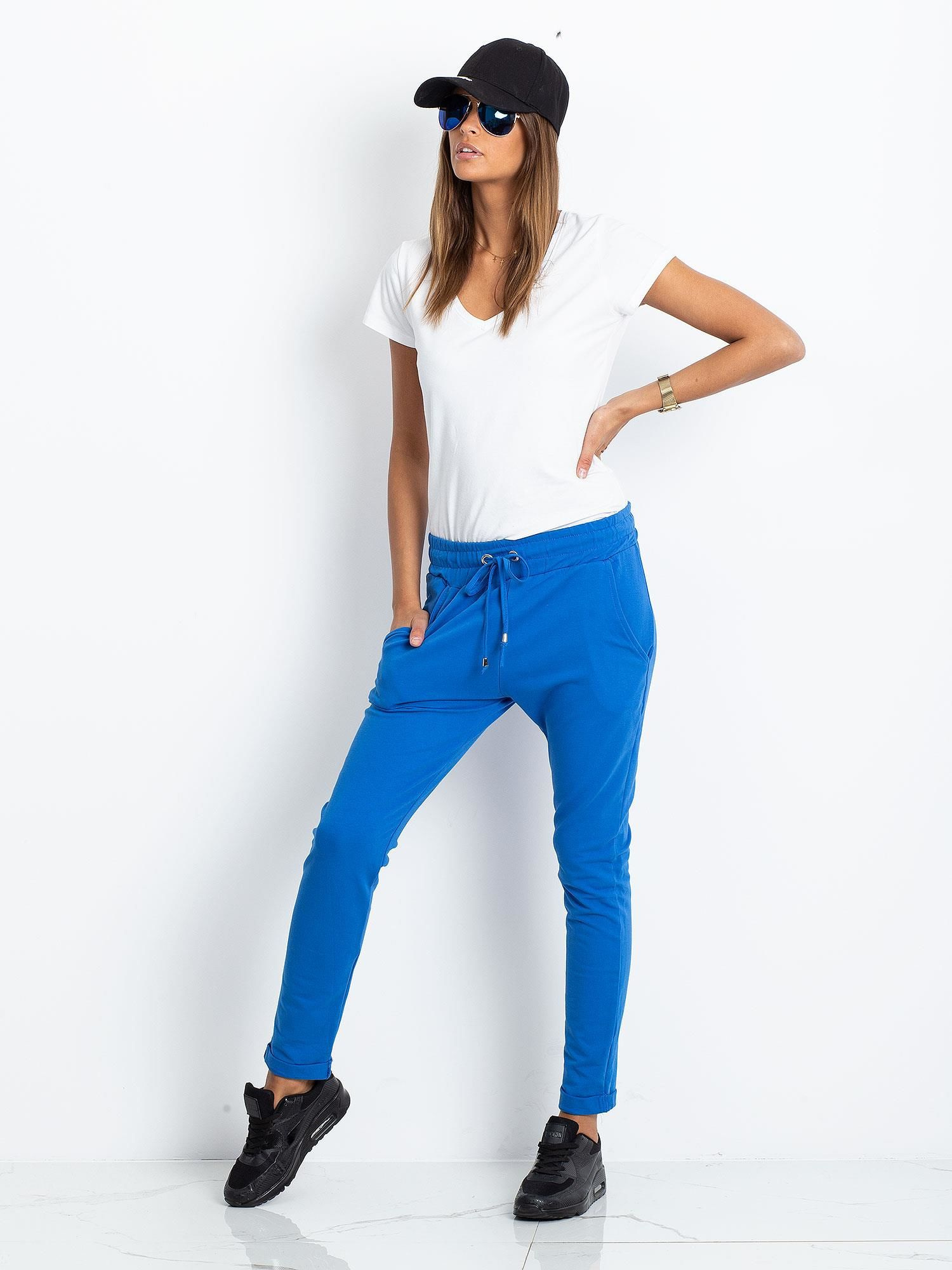 Dámske modré tepláky -RV-DR-3698.06X-blue Veľkosť: XS