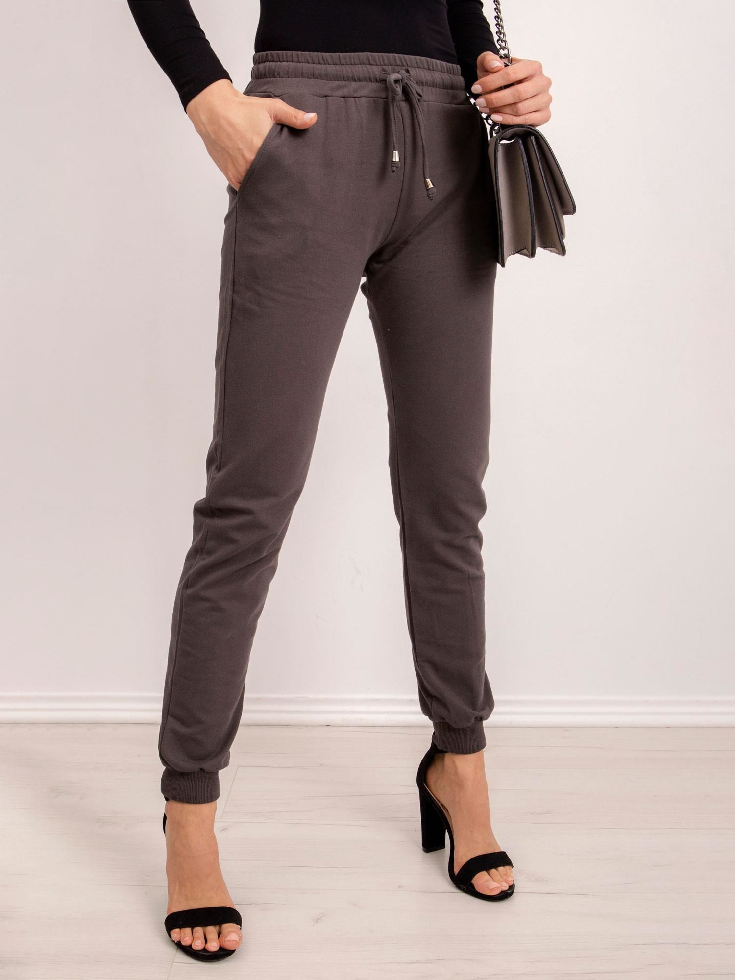 Dámske šedé tepláky -RV-DR-5040.02X-grey Veľkosť: M