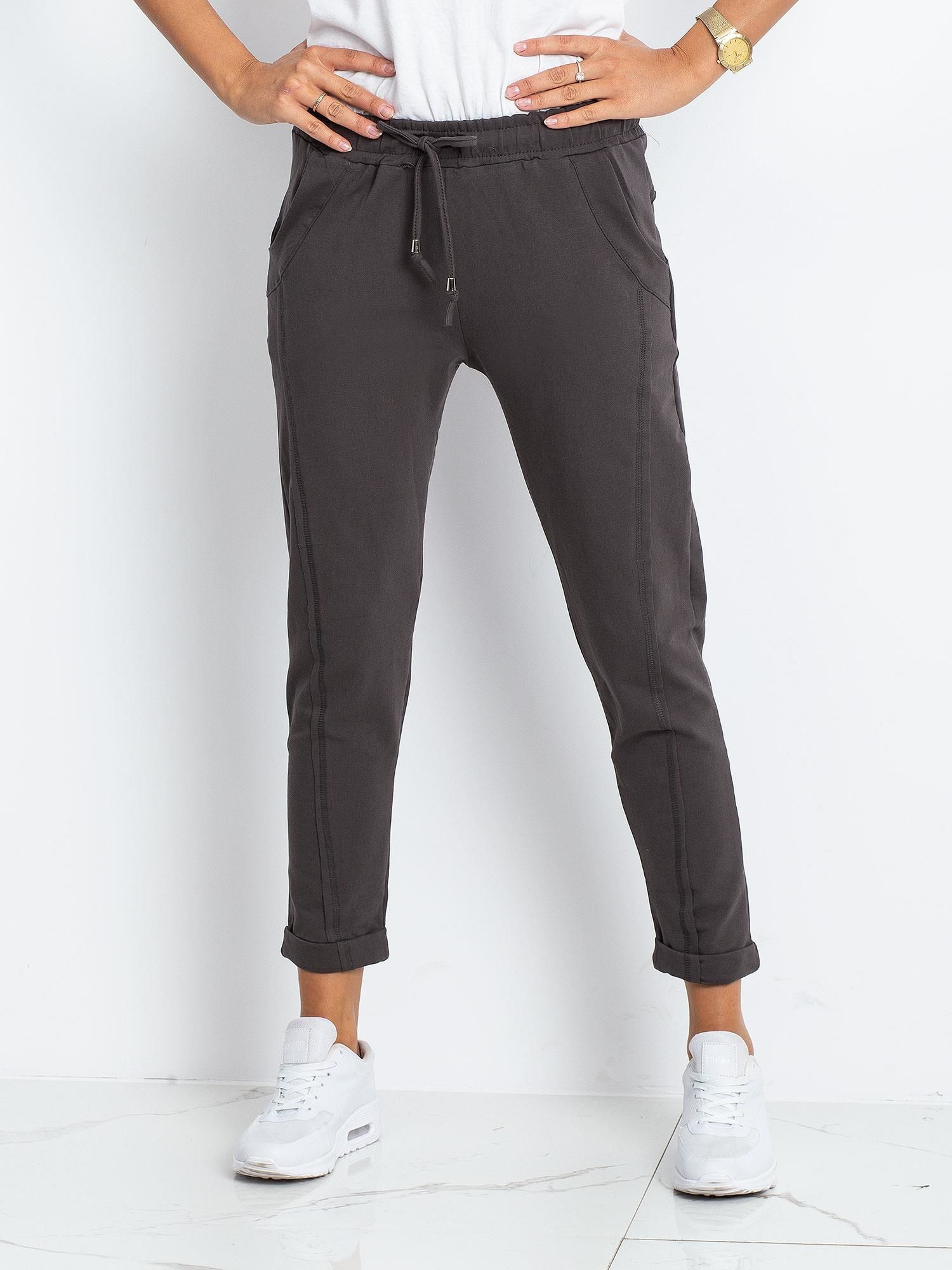 Dámske khaki voľné tepláky -RV-DR-3589.08X-khaki Veľkosť: XS