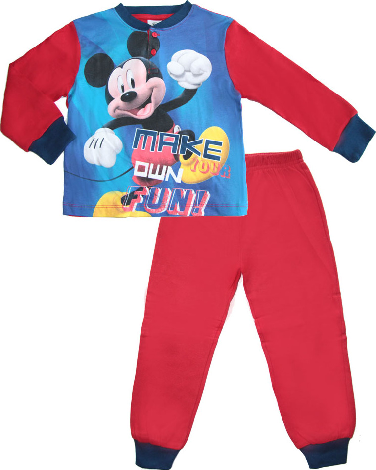 ČERVENÉ CHLAPČENSKÉ PYŽAMO MICKEY MOUSE Veľkosť: 128