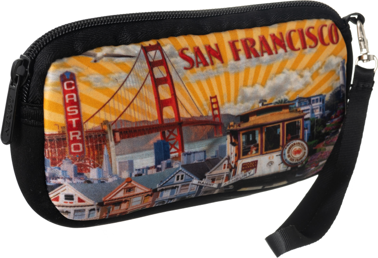 Loren žlté púzdro s motívom San Francisco 529-8 Veľkosť: ONE SIZE