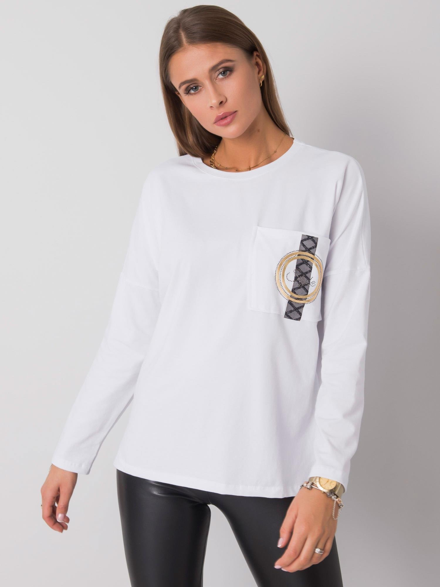 Biele tričko s potlačou RV-BZ-5968.17-white Veľkosť: ONE SIZE