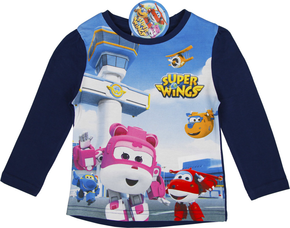 Super Wings dievčenské modré tričko s potlačou Veľkosť: 98