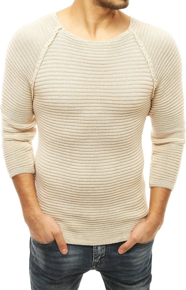 Svetlo béžový pánsky sveter WX1578 Veľkosť: S