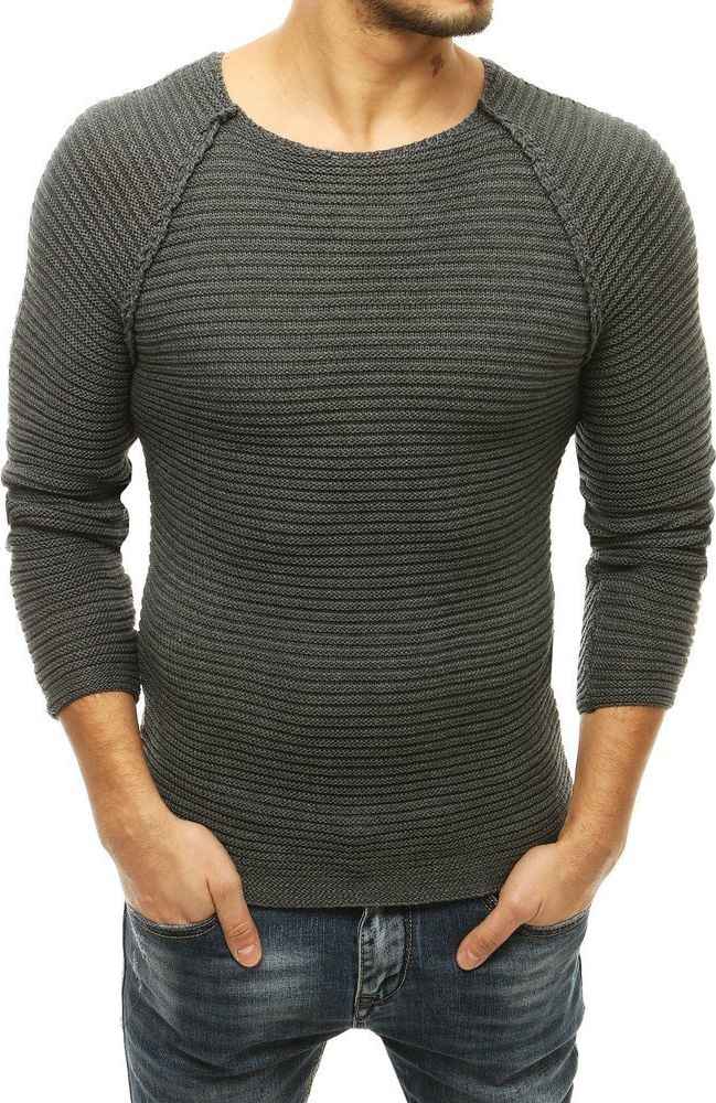Antracitový pánsky sveter WX1660 Veľkosť: XL