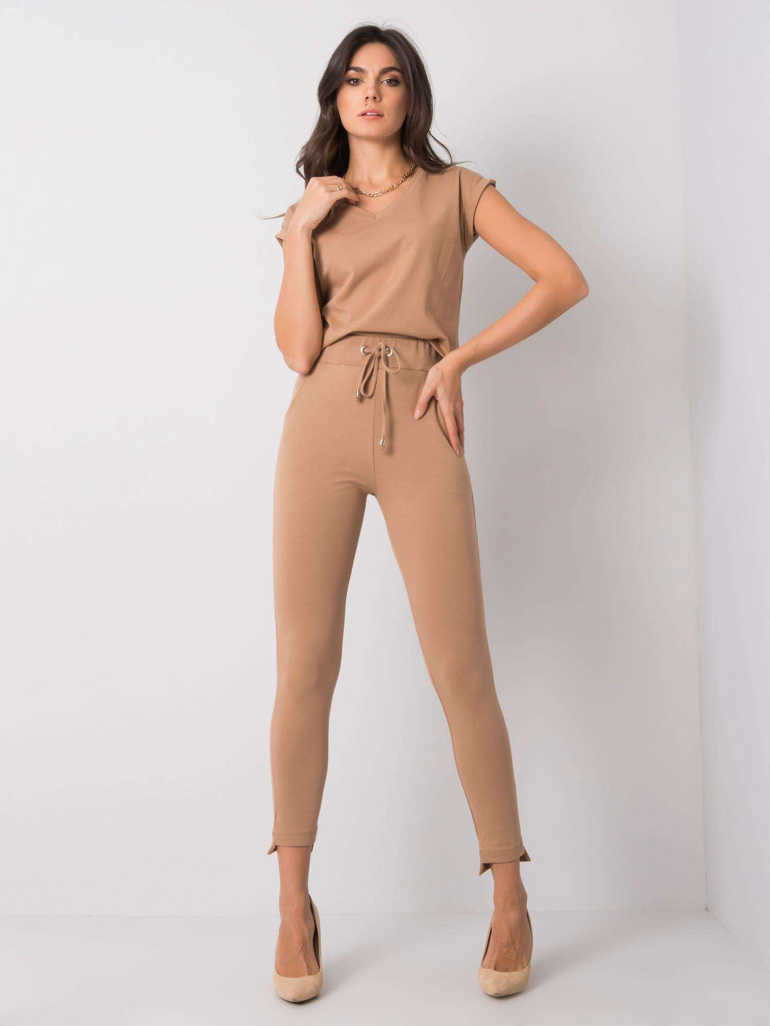 Svetlo hnedé dámske tepláky RV-DR-6002.14X-camel Veľkosť: M