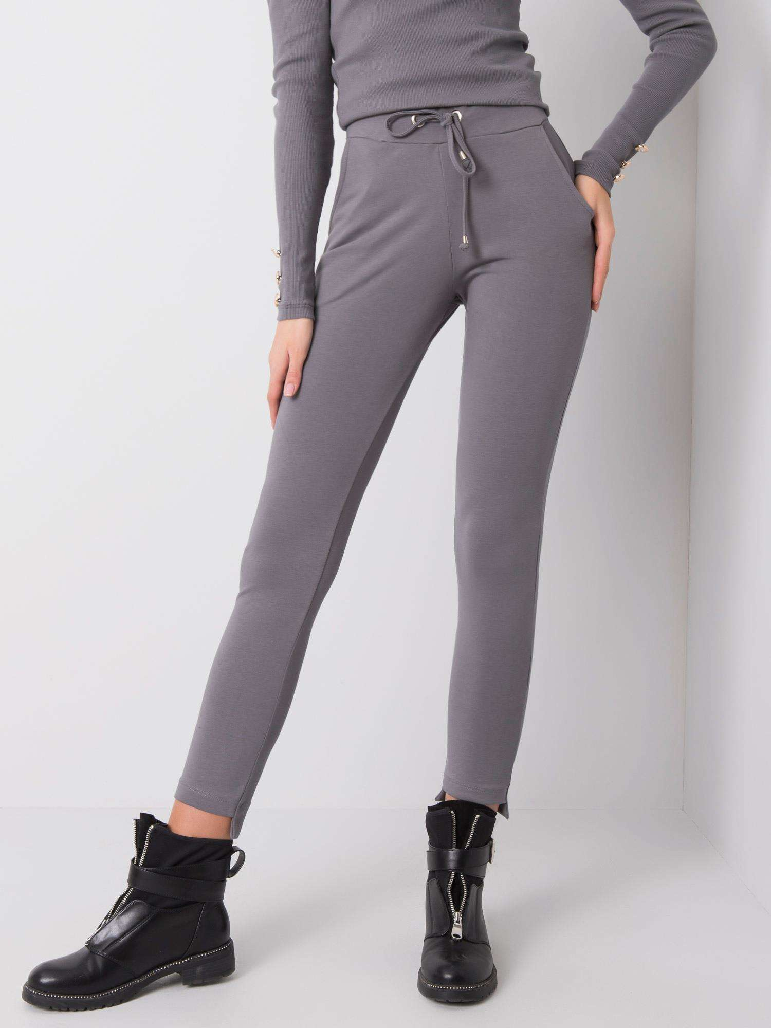 Šedé dámske tepláky RV-DR-6002.14X-gray Veľkosť: XL