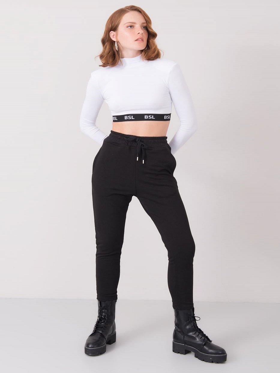 Čierne dámske tepláky 15723-black Veľkosť: S