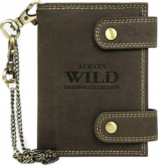 Always Wild Hnedá pánska peňaženka s retiazkou A016 2901-BIC Brown Veľkosť: ONE SIZE