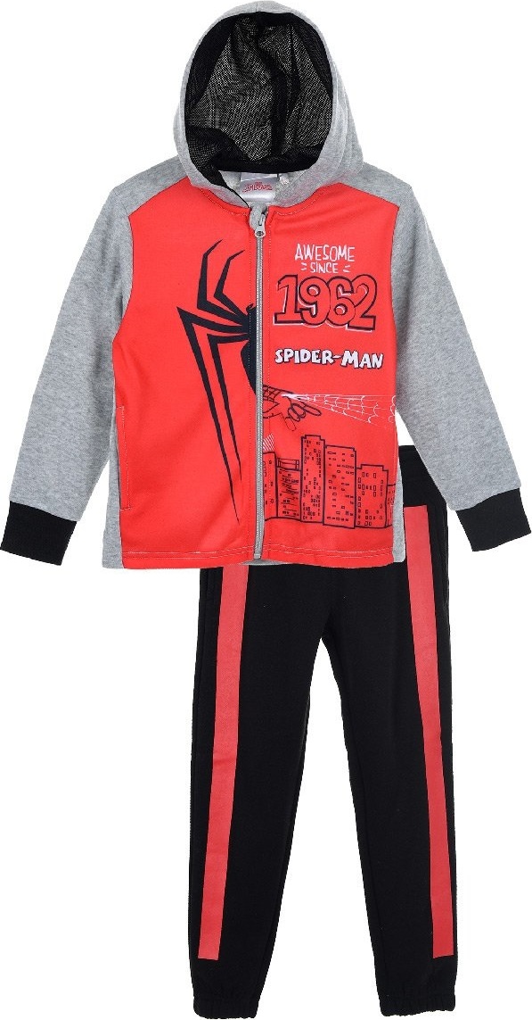 Spider-Man sivo-červená chlapčenská tepláková súprava 0C2ESBS1000098 Veľkosť: 98