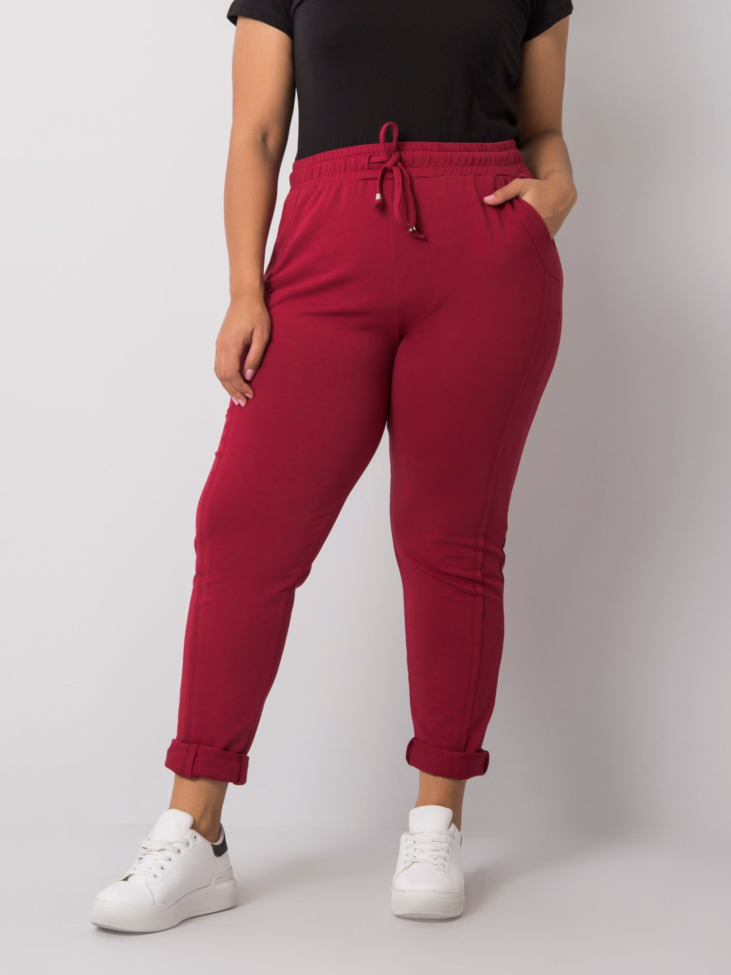 Bordó tepláky k členkom RV-DR-6300.19-bordo Veľkosť: 2XL