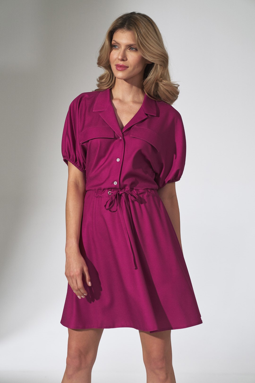 Fuchsiové šaty M739 fuchsia pink Veľkosť: L