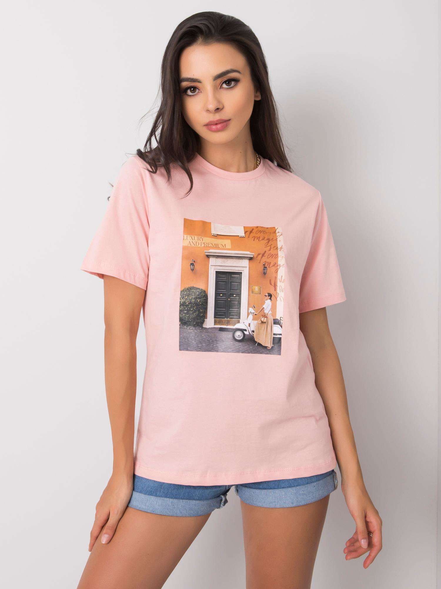 RUŽOVÉ TRIČKO LUXURY PM-TS-SS21CA61.69-PINK Veľkosť: S