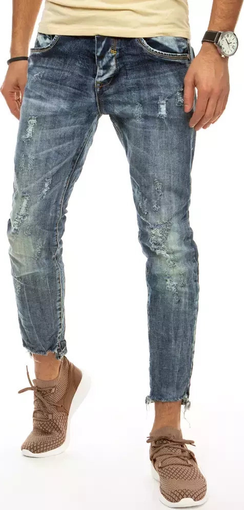 Modré pánske dierované džínsy UX2945 Veľkosť: 29