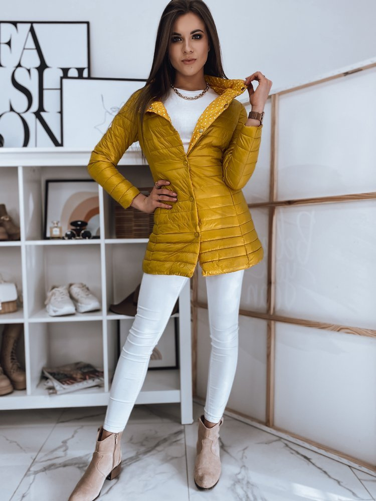 Žltá ľahká obojstranná bunda TY1723 Veľkosť: S