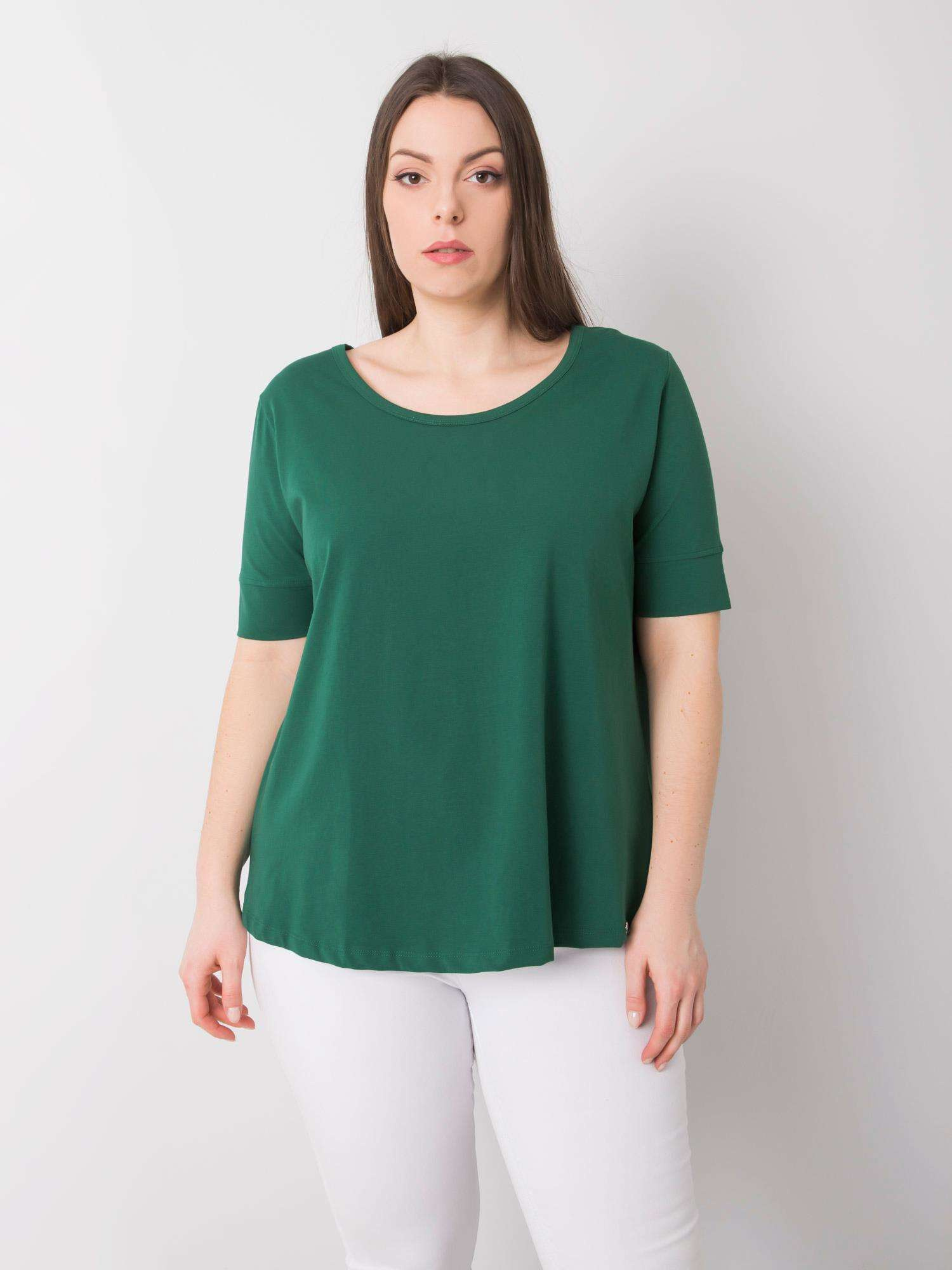 Zelená dámska basic blúzka RV-TS-6330.92P-green Veľkosť: XL