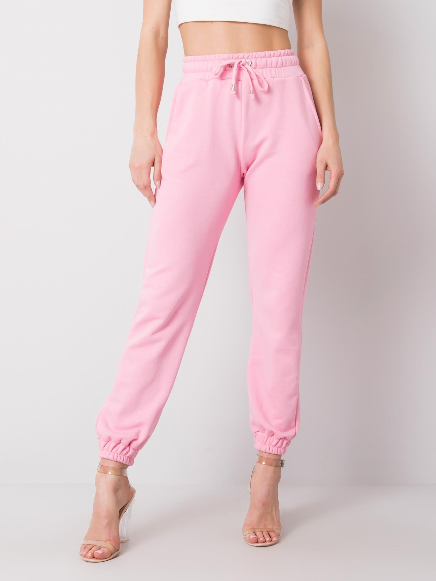 Ružové dámske tepláky RV-DR-6120.03P-pink Veľkosť: L