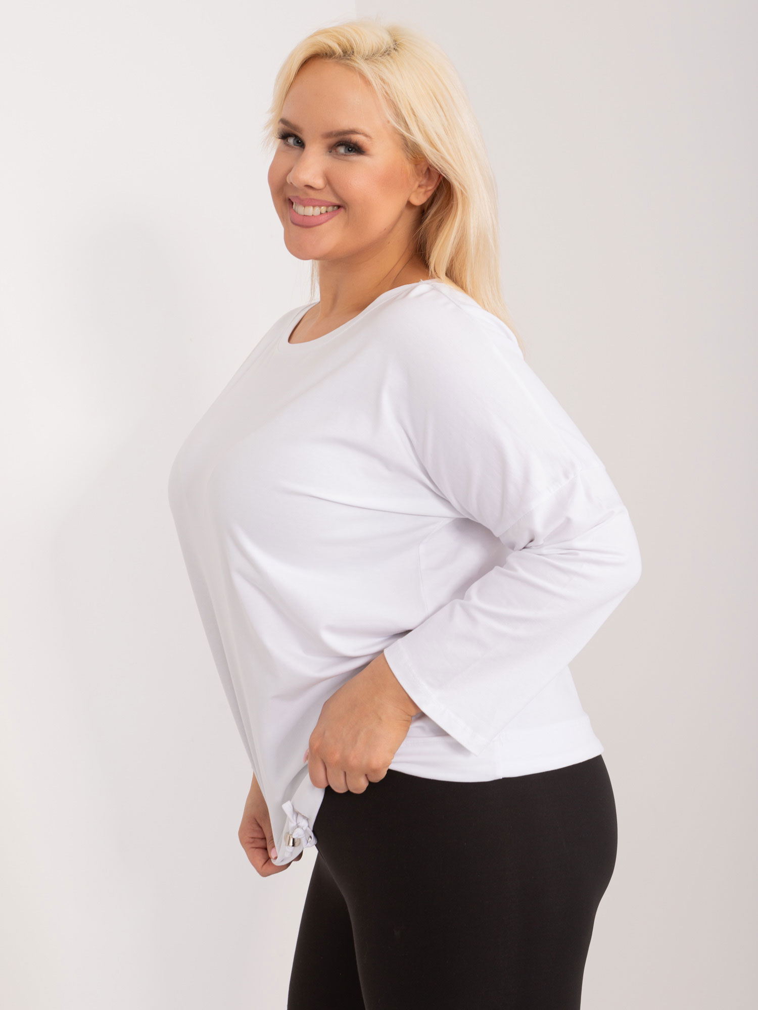Biele dámske tričko RV-BZ-6294.06P-white Veľkosť: 2XL