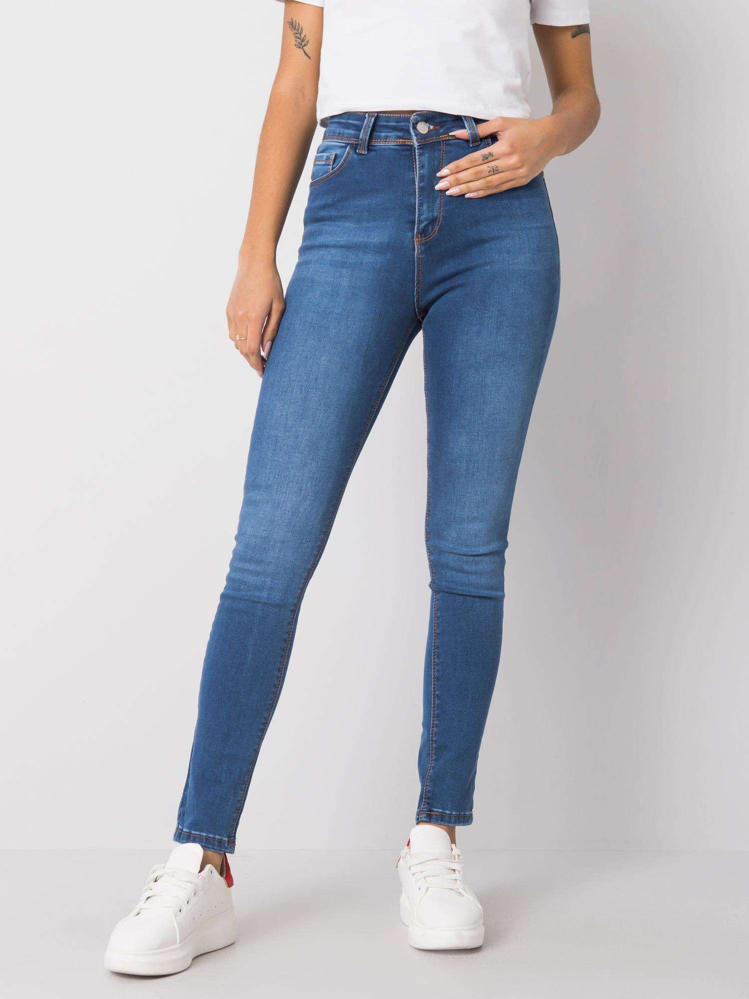 Modré dámske džínsy 319-SP-743.44-blue Veľkosť: 26