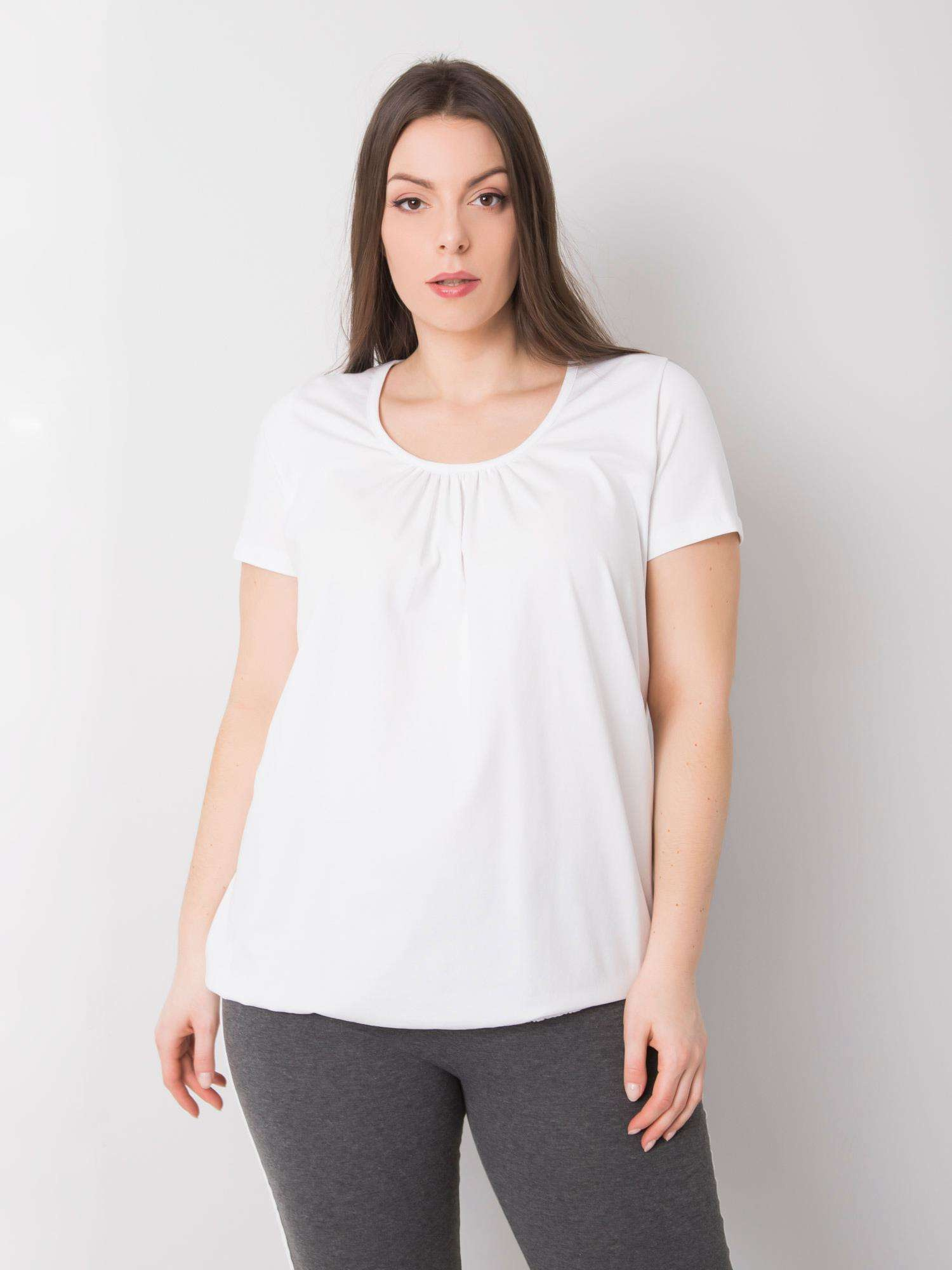 Biele dámske tričko s krátkym rukávom RV-TS-6320.85P-white Veľkosť: XL
