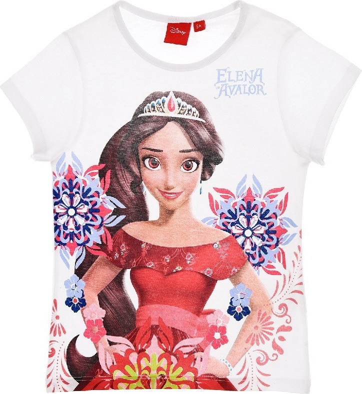Elena from Avalor biele dievčenské tričko s potlačou Veľkosť: 98