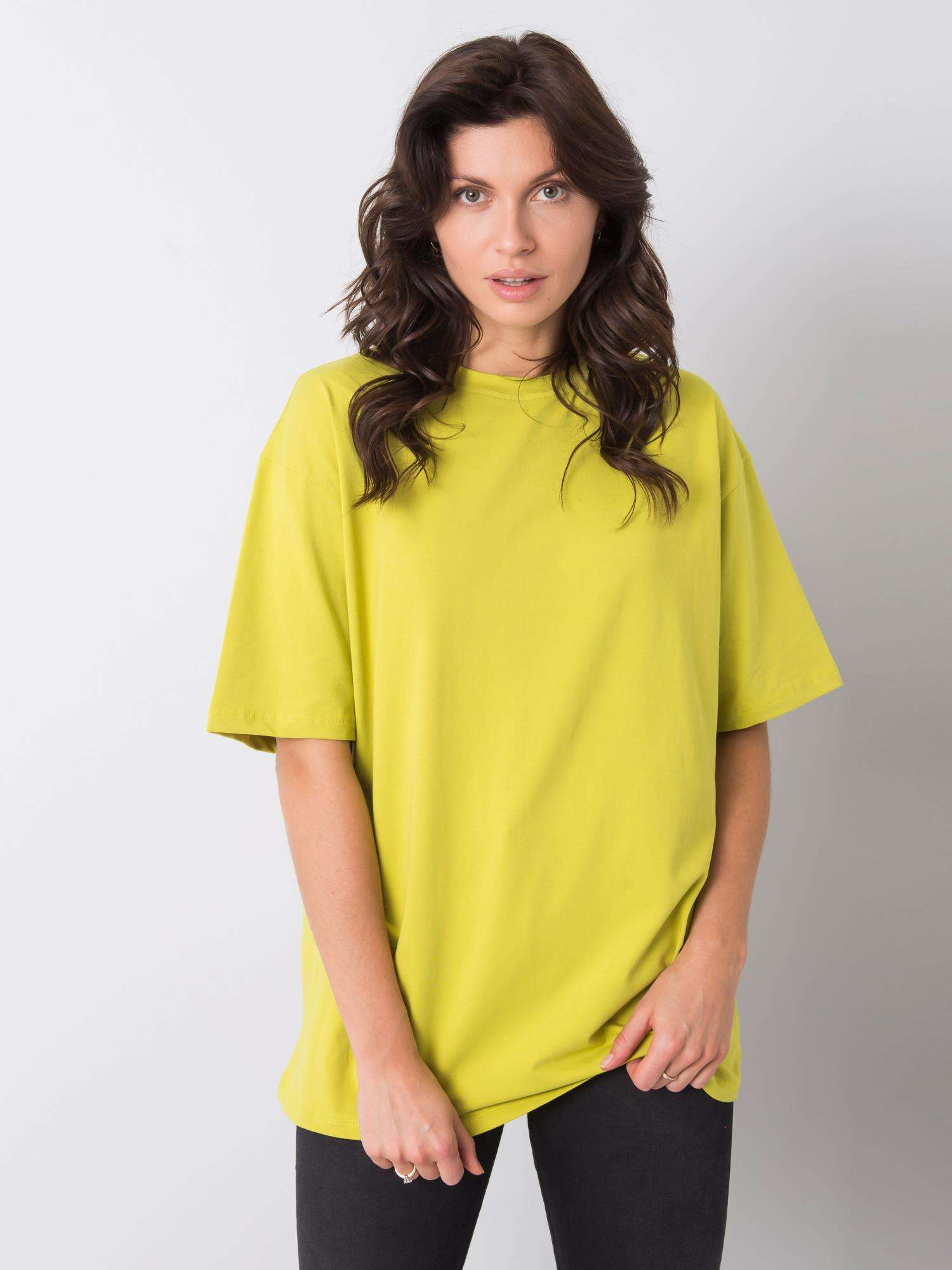Limetkové voľné basic tričko RV-TS-6052.71P-lime green Veľkosť: ONE SIZE