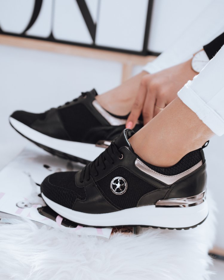 Čierne dámske štýlové tenisky ZY0058 Veľkosť: 40