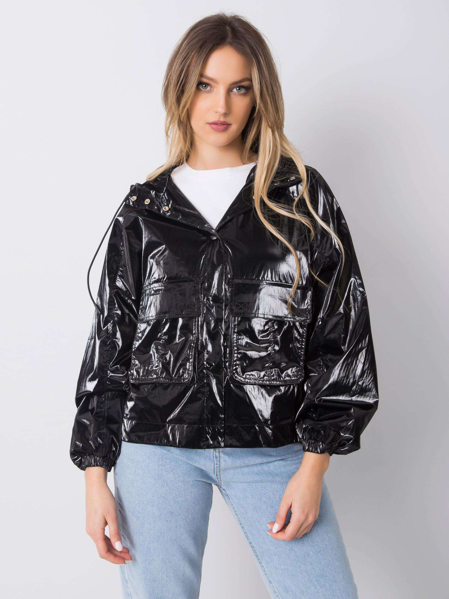 Čierna lesklá bunda NM-DE-KR-HV-1091.94-black Veľkosť: XS