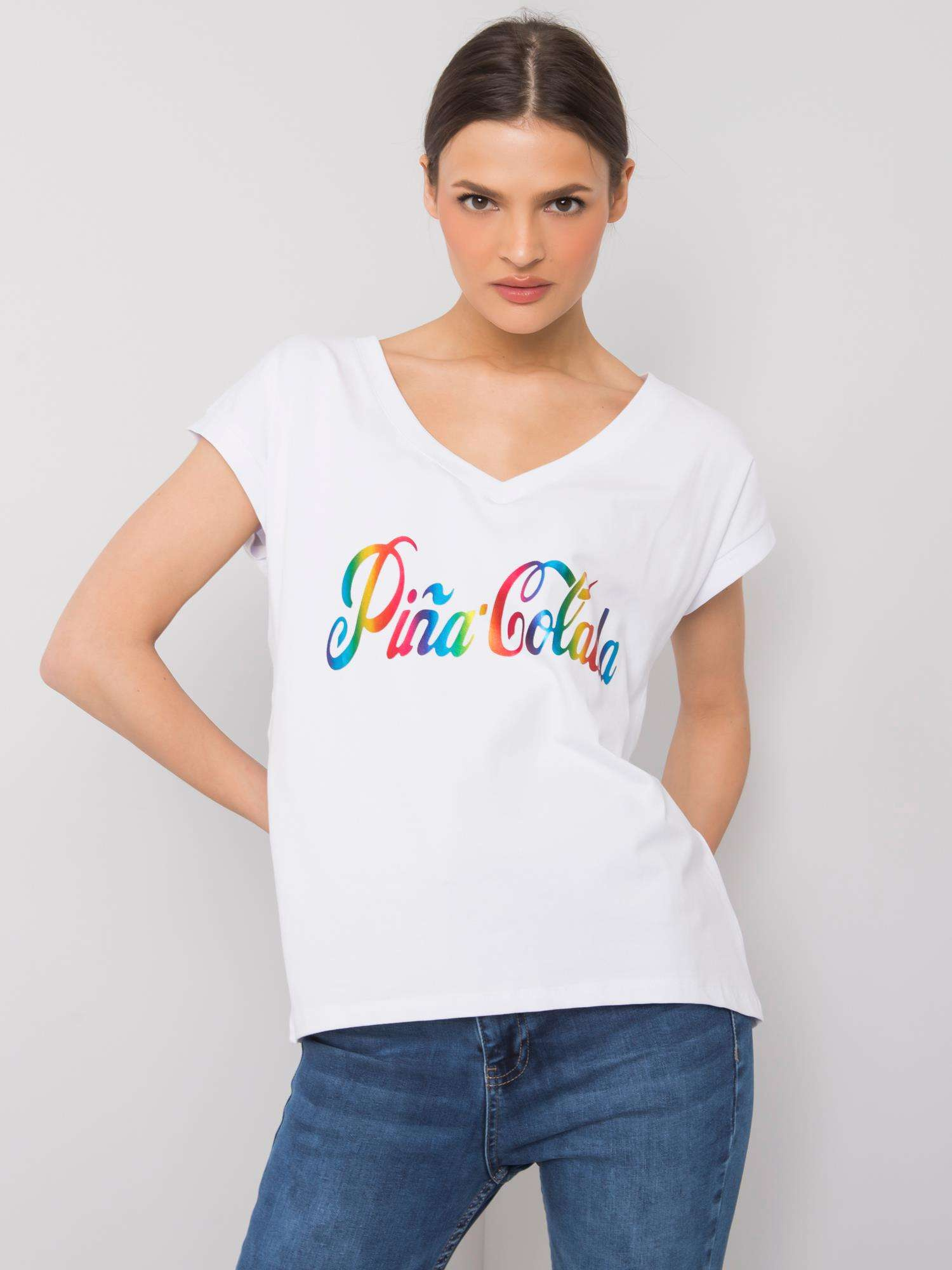 Biele tričko Pina Colada FA-TS-7001.60-white Veľkosť: ONE SIZE
