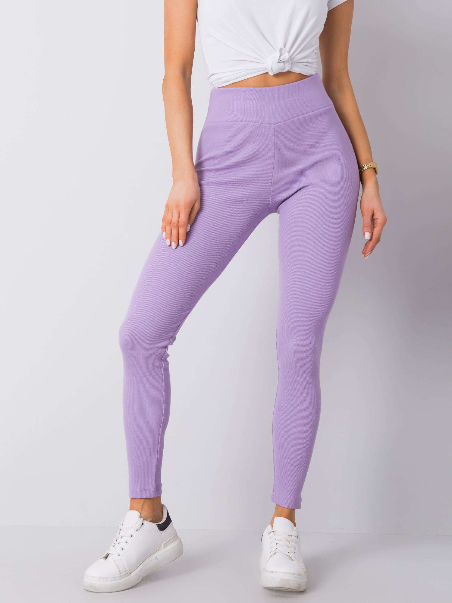 Svetlo fialove legíny so širokým pásom RV-LG-6379.11X-light violet Veľkosť: L