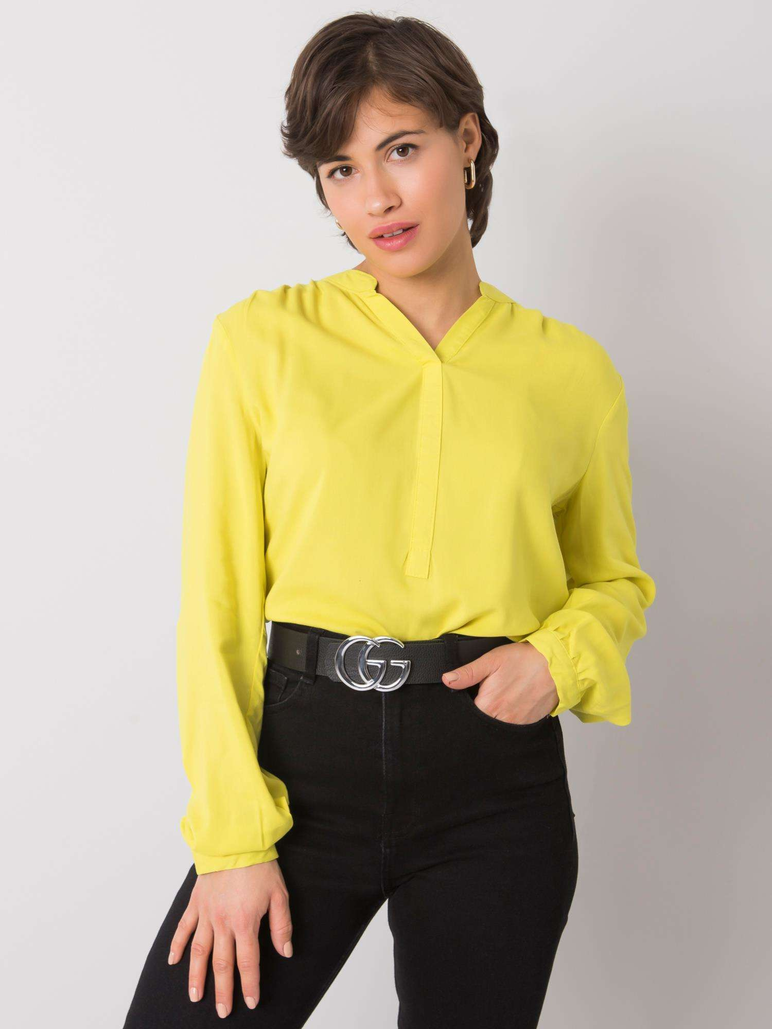 Žltá košele Davina EO-KS-1431.98-yellow Veľkosť: XL
