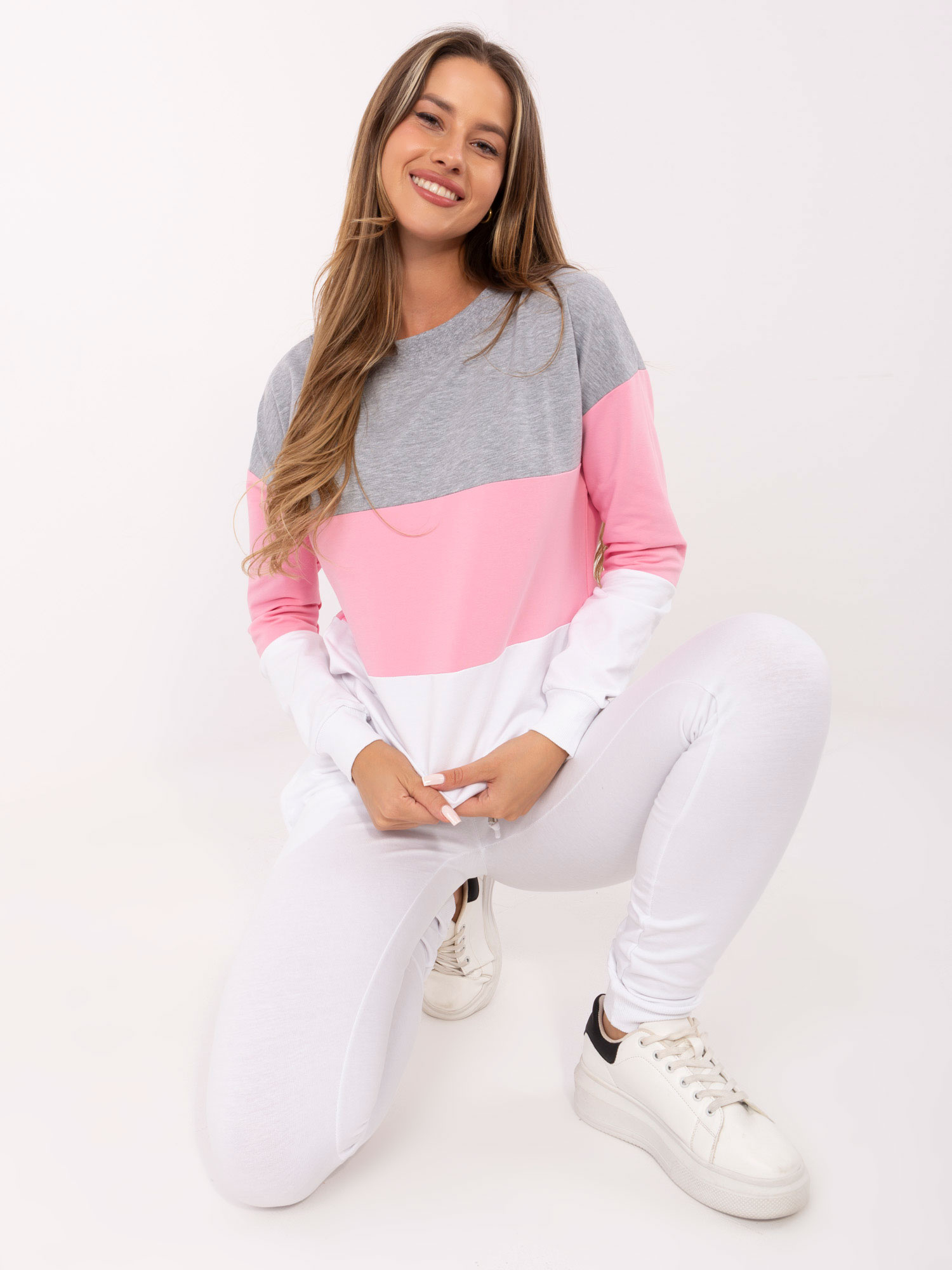 Šedo-ružová súprava Sandra RV-KMPL-5971.05-grey-pink Veľkosť: S