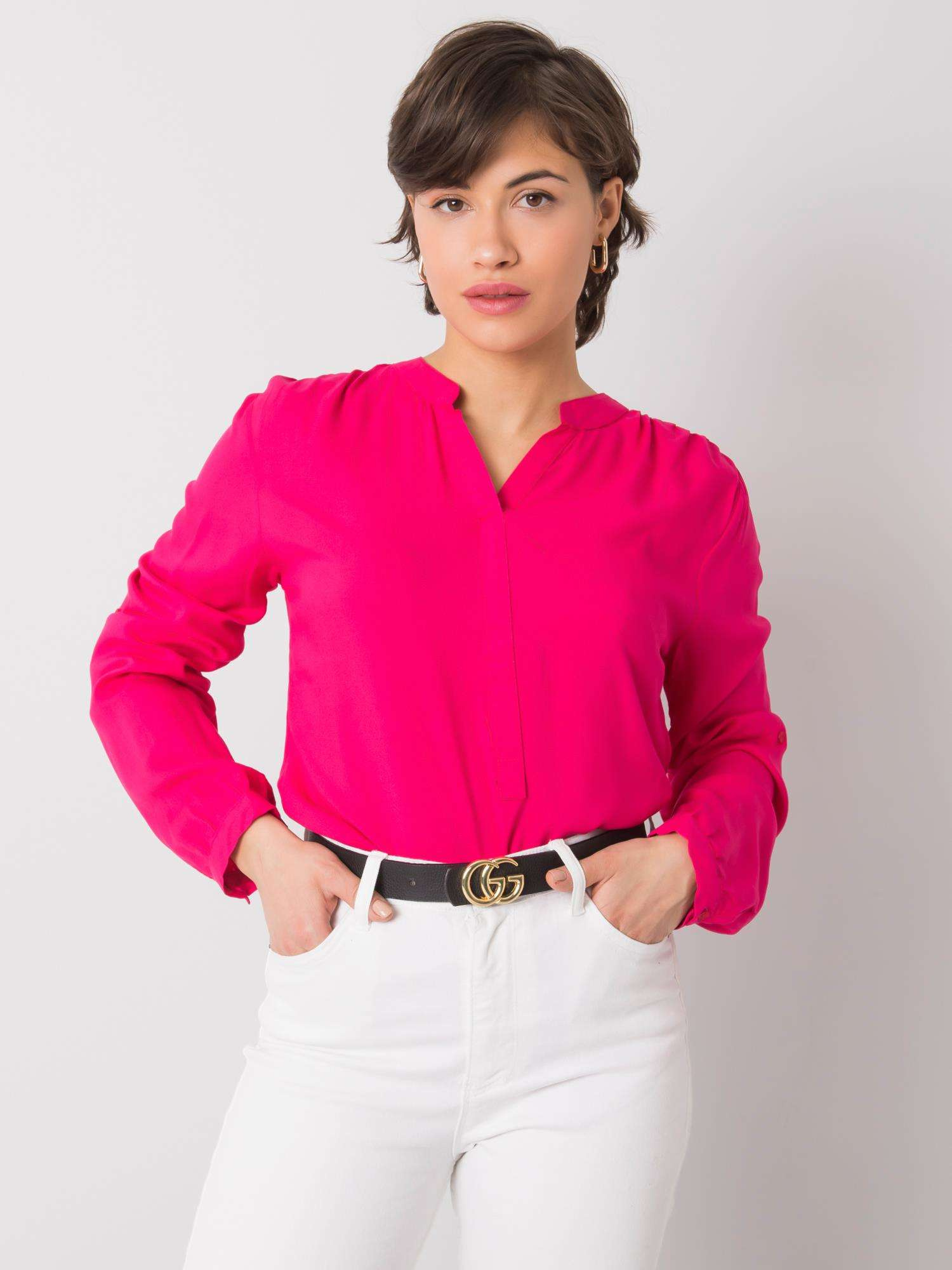 Fuchsiová košeľa Davina EO-KS-1431.98-fuchsia pink Veľkosť: S