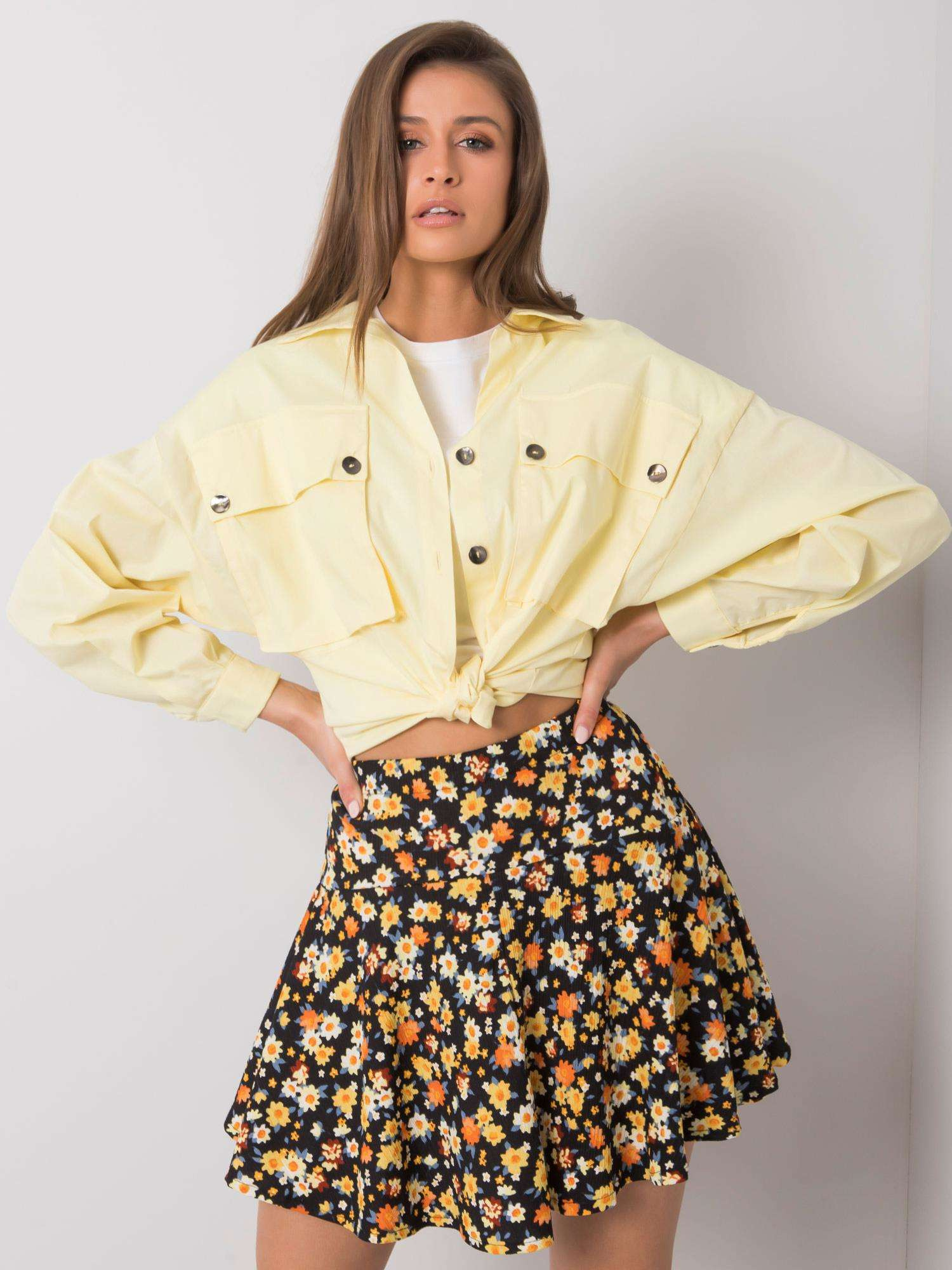 Žltá dámska košeľa 346-KS-027.46-yellow Veľkosť: S