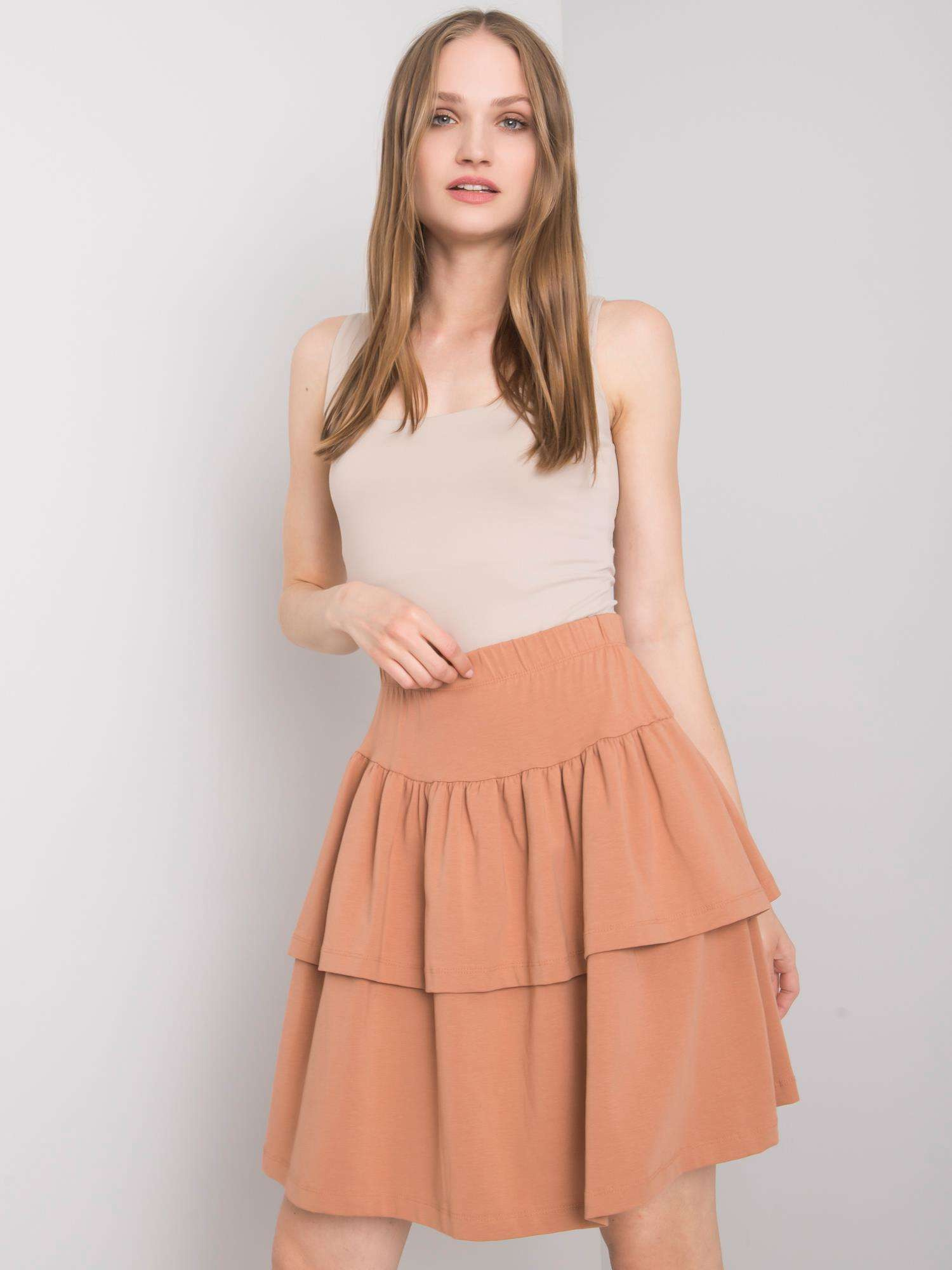 Svetlo hnedá dámska sukňa FA-SD-7036.49-camel Veľkosť: ONE SIZE