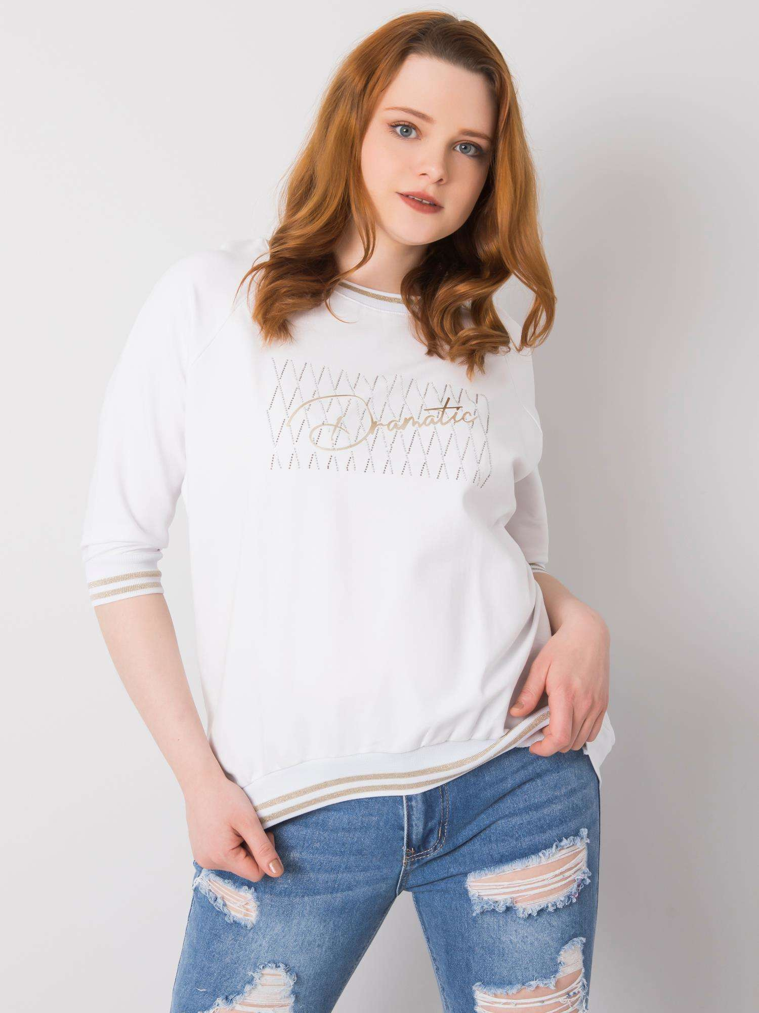 Biele dámske tričko s nápisom RV-BZ-6244.10-white Veľkosť: ONE SIZE