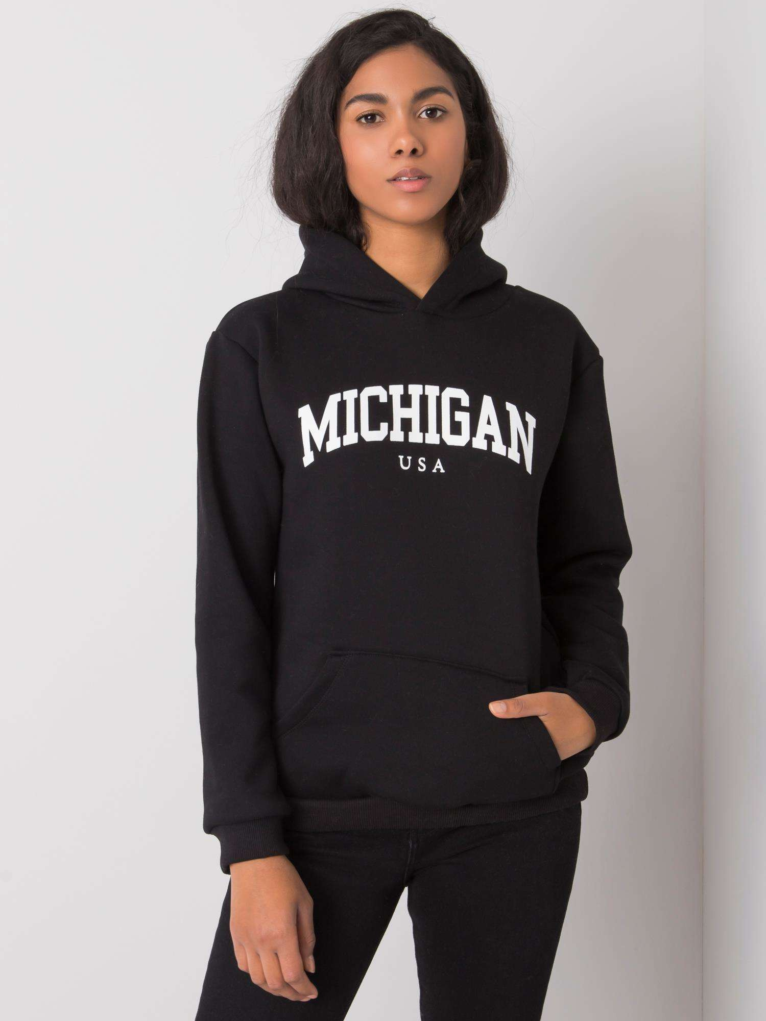 Čierna dámska mikina MICHIGAN RV-BL-6672.99-black Veľkosť: S/M