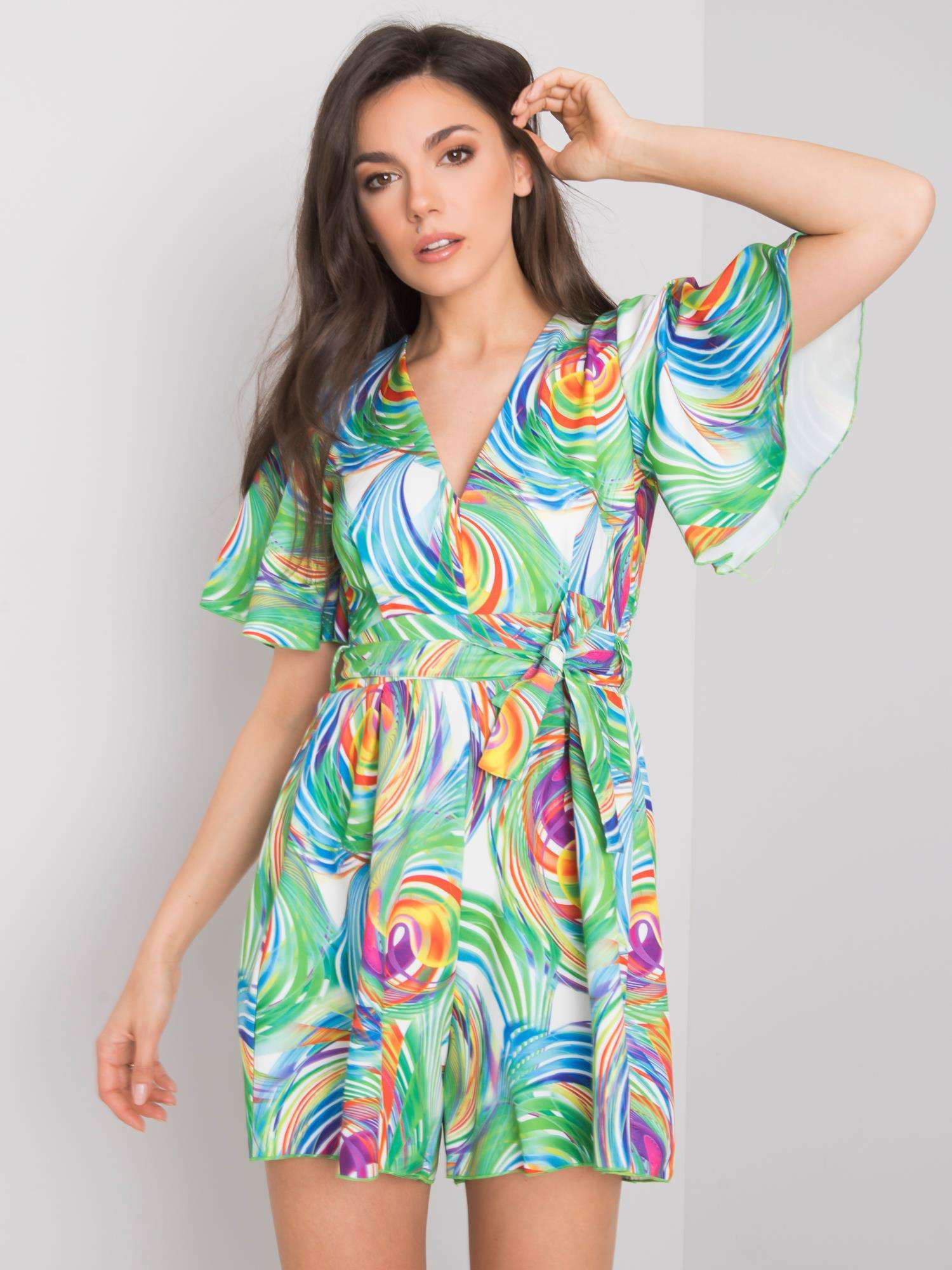 Farebný dámsky vzorovaný overal CHA-KO-0712.68P-multicolour Veľkosť: S/M