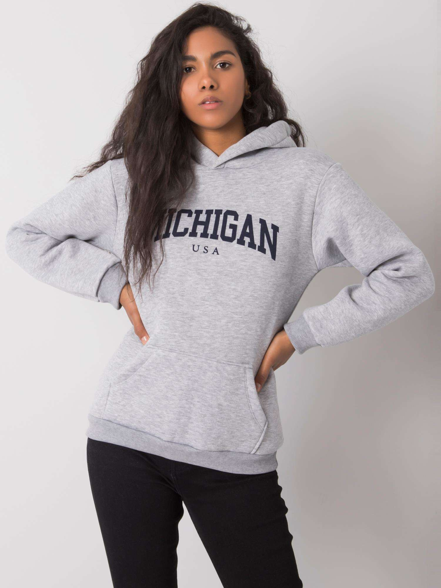 Svetlo šedá dámska mikina MICHIGAN RV-BL-6672.99-gray Veľkosť: S/M