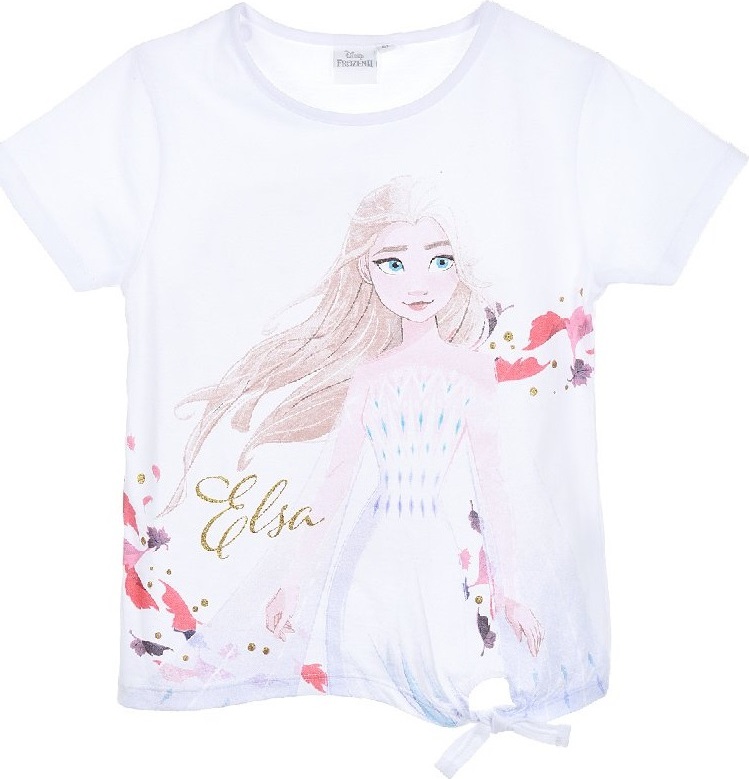 Biele dievčenské tričko Elsa D02000B0000104 Veľkosť: 104