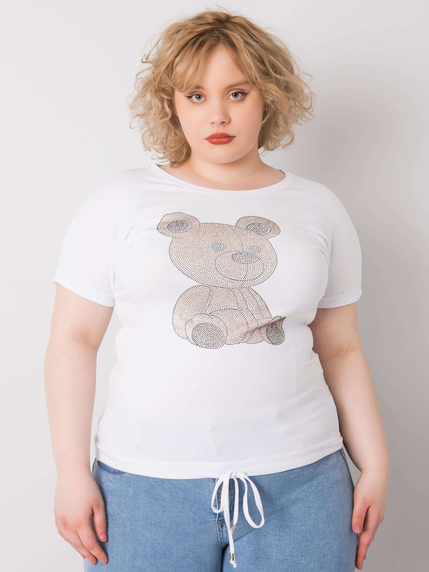 Biele dámske tričko s medvedíkom RV-BZ-6428.47-white Veľkosť: ONE SIZE