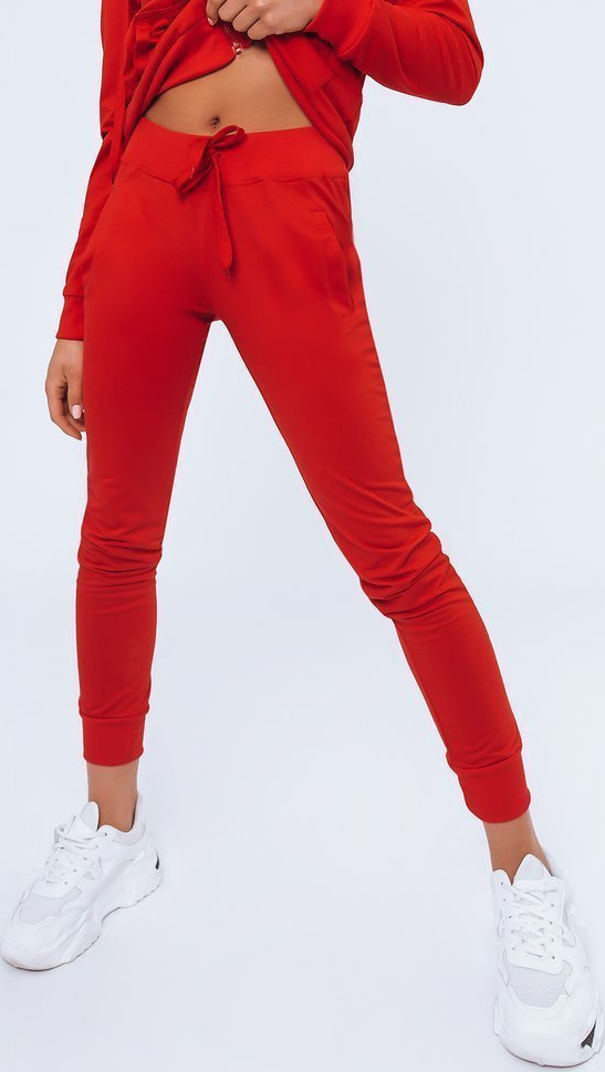 Červené dámske tepláky UY0954 Veľkosť: S