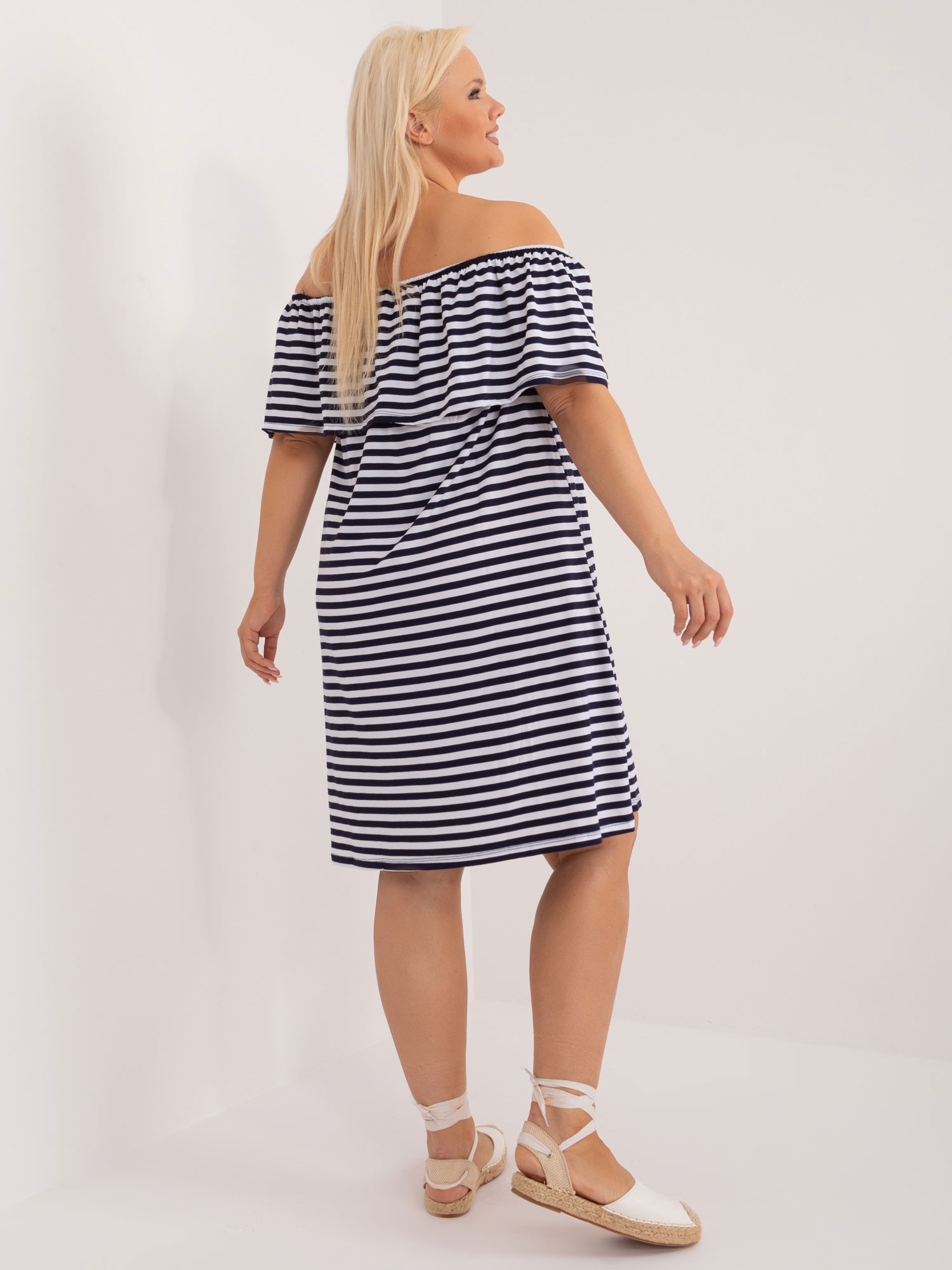 Modro-bílé pruhované šaty Annabel RV-SK-6638.71-navy-white Veľkosť: XL