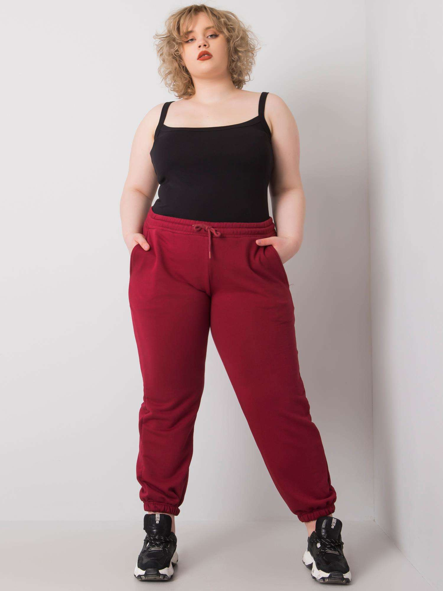 Bordó dámské tepláky RV-DR-6331.86-bordo Veľkosť: XL
