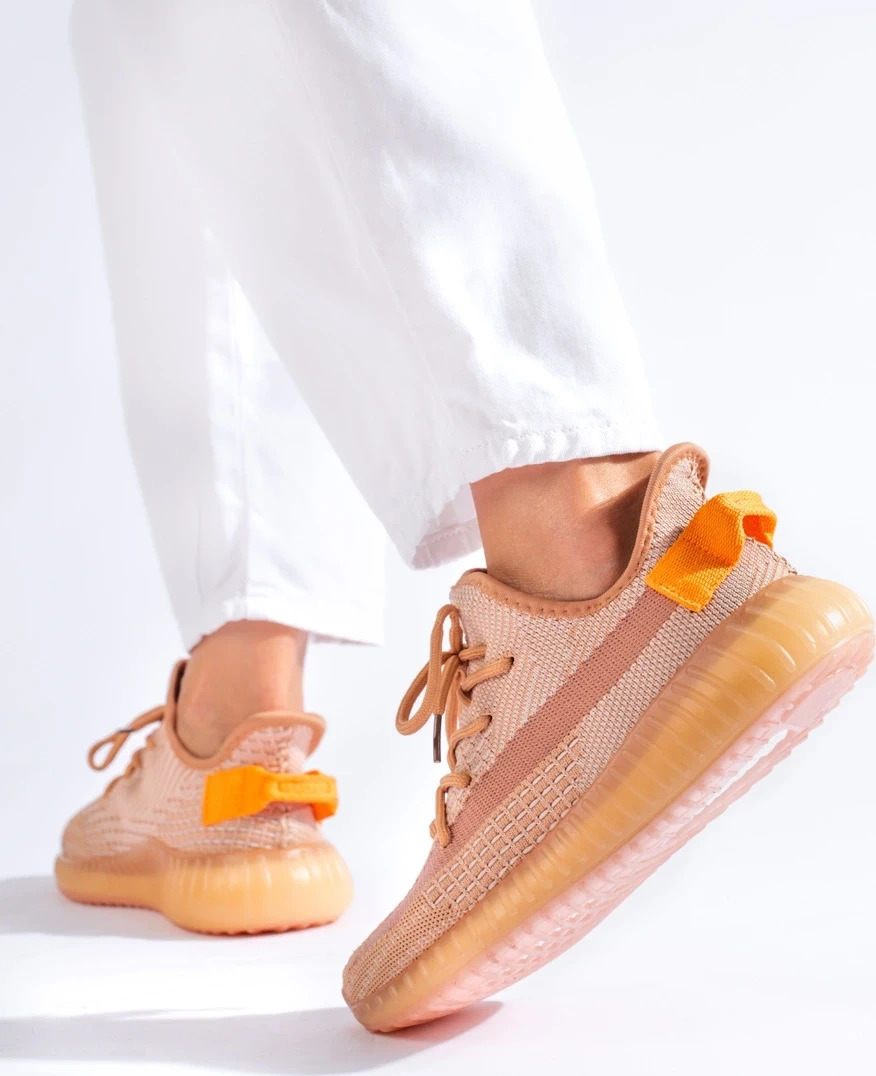 ORANŽOVÉ TEXTILNÉ SNEAKERSY NA PLATFORME BL219KH Veľkosť: 36